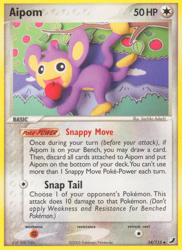 Aipom (34/115) [EX: Unseen Forces] | Mindsight Gaming