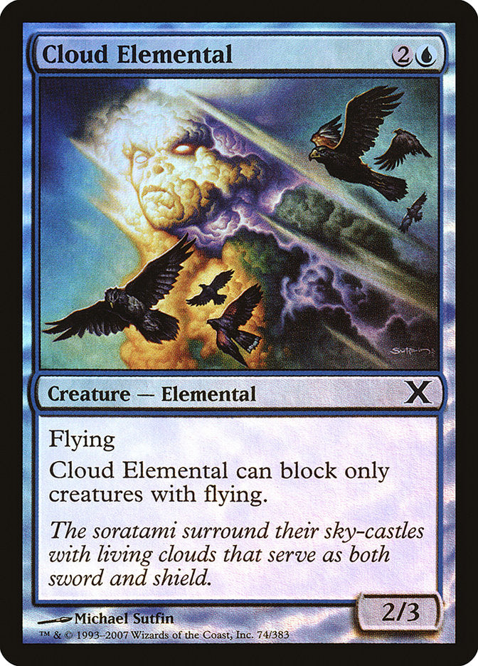 Cloud Elemental (Premium Foil) [Tenth Edition] | Mindsight Gaming