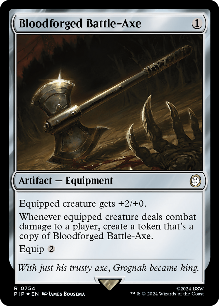 Bloodforged Battle-Axe (Surge Foil) [Fallout] | Mindsight Gaming