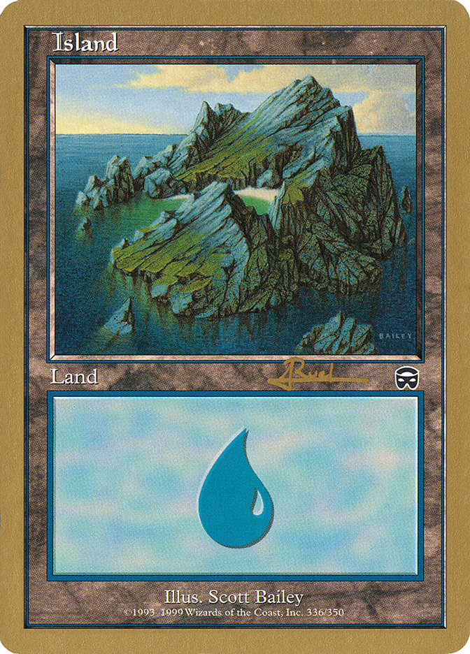 Island (ar336a) (Antoine Ruel) [World Championship Decks 2001] | Mindsight Gaming