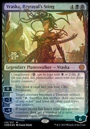Vraska, Betrayal's Sting [Phyrexia: All Will Be One Prerelease Promos] | Mindsight Gaming