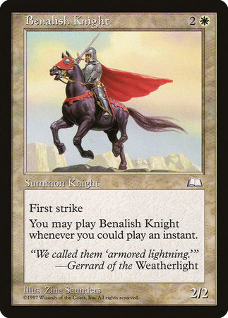Benalish Knight [Weatherlight] | Mindsight Gaming