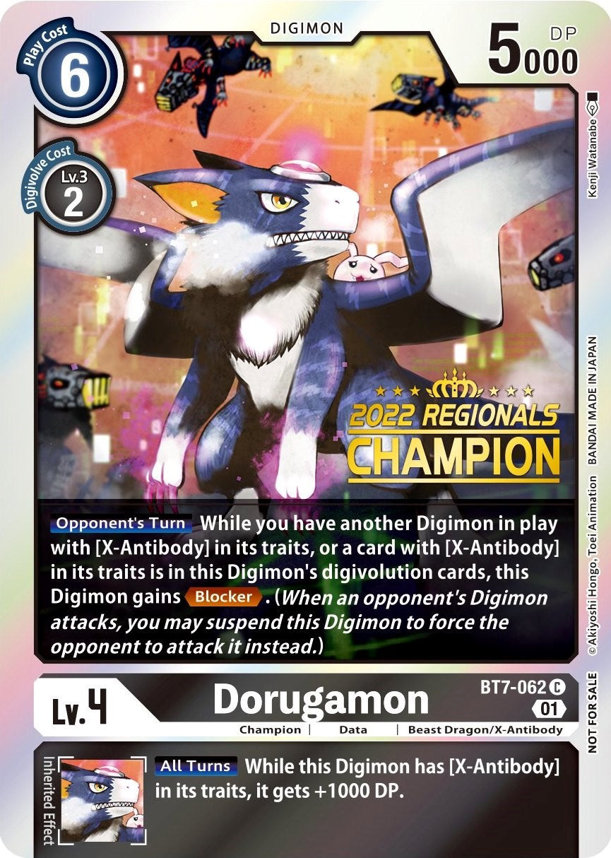 Dorugamon [BT7-062] (2022 Championship Offline Regional) (Online Champion) [Next Adventure Promos] | Mindsight Gaming