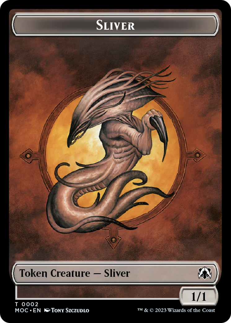 Goblin // Sliver Double-Sided Token [March of the Machine Commander Tokens] | Mindsight Gaming