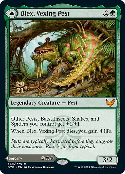 Blex, Vexing Pest // Search for Blex [Strixhaven: School of Mages Prerelease Promos] | Mindsight Gaming