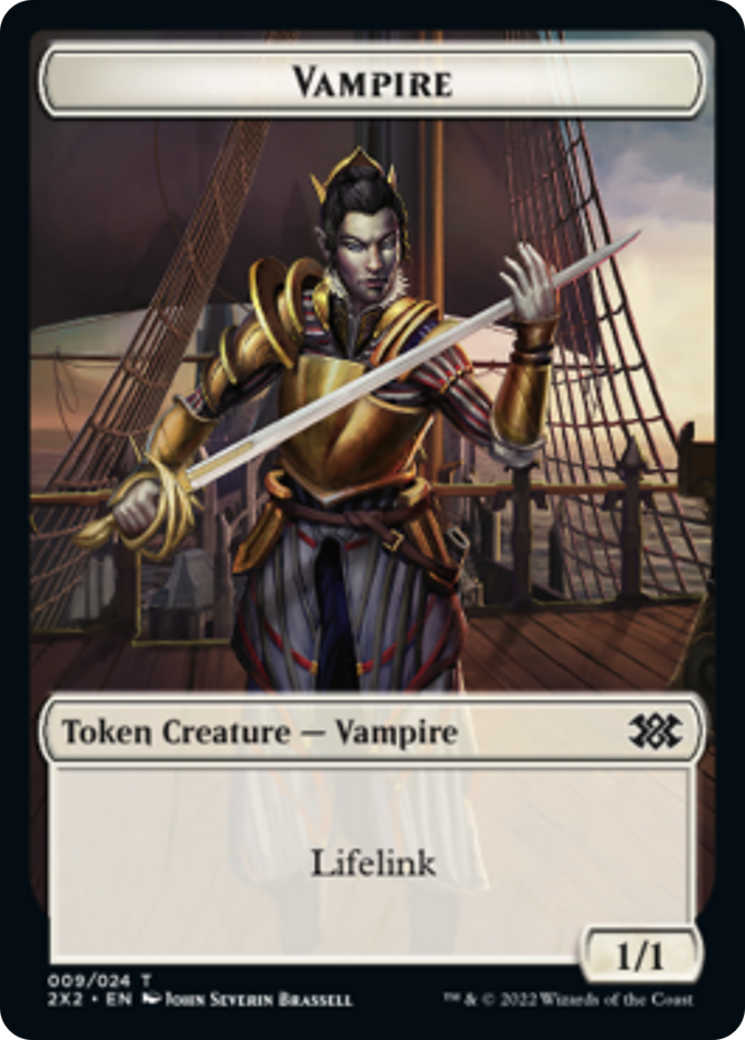 Faerie Rogue // Vampire Double-sided Token [Double Masters 2022 Tokens] | Mindsight Gaming