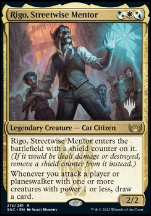 Rigo, Streetwise Mentor (Promo Pack) [Streets of New Capenna Promos] | Mindsight Gaming
