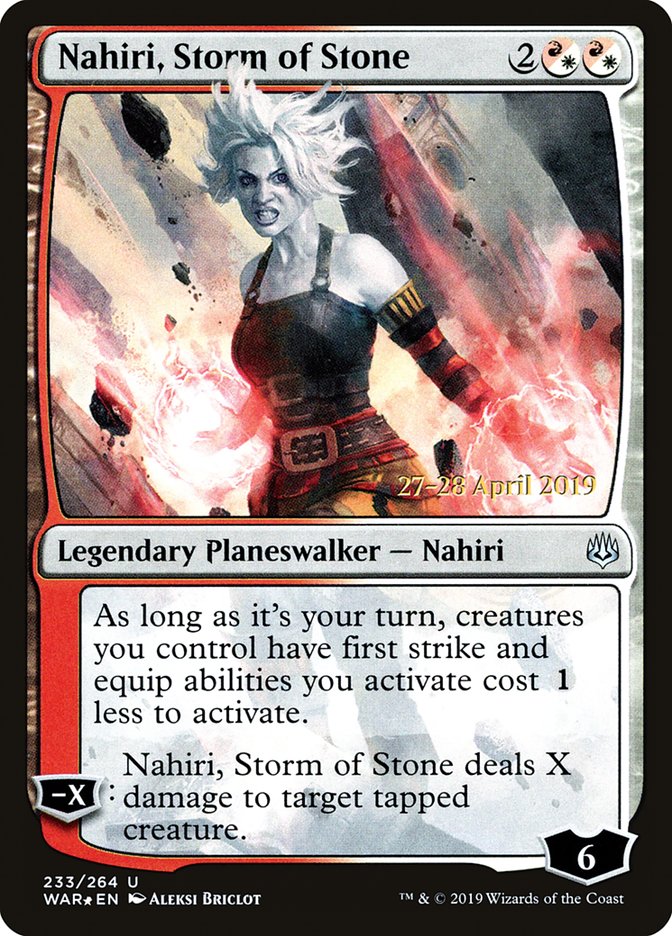 Nahiri, Storm of Stone  [War of the Spark Prerelease Promos] | Mindsight Gaming