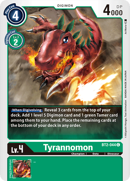 Tyrannomon [BT2-044] [Release Special Booster Ver.1.0] | Mindsight Gaming
