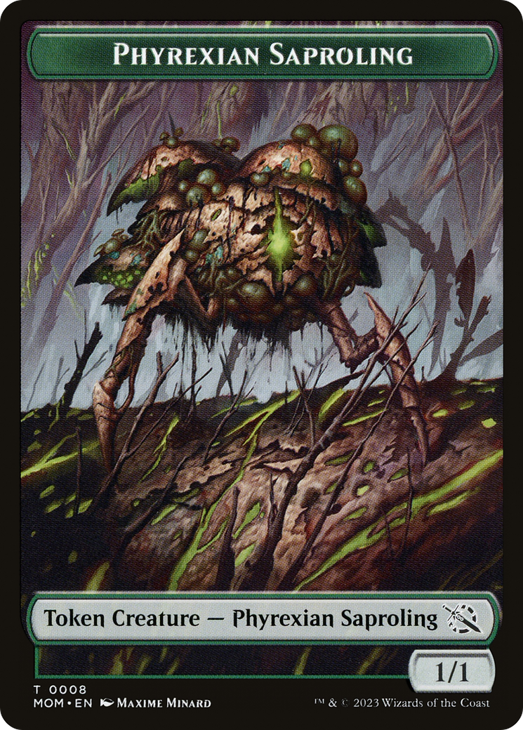 Treasure (20) // Phyrexian Saproling Double-Sided Token [March of the Machine Tokens] | Mindsight Gaming