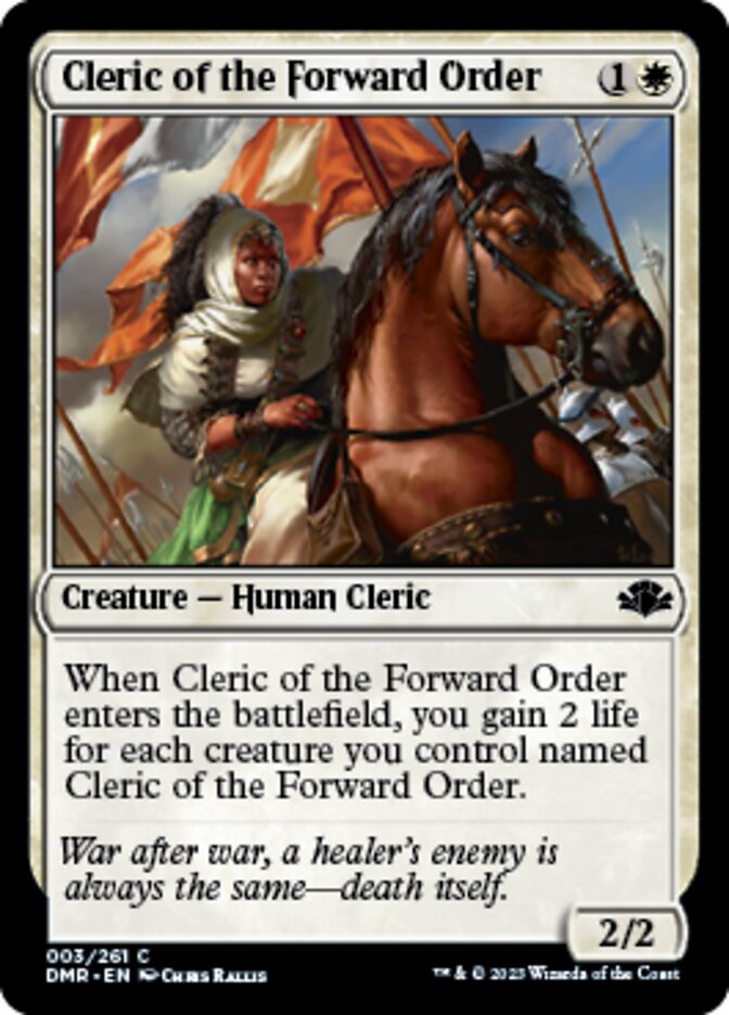 Cleric of the Forward Order [Dominaria Remastered] | Mindsight Gaming