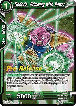Dodoria, Brimming with Power (BT10-082) [Rise of the Unison Warrior Prerelease Promos] | Mindsight Gaming