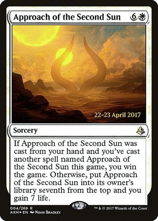 Approach of the Second Sun [Amonkhet Promos] | Mindsight Gaming
