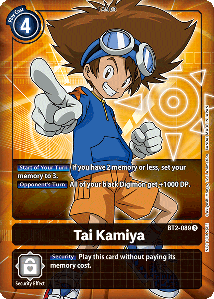 Tai Kamiya [BT2-089] (Buy-A-Box Promo) [Release Special Booster Ver.1.0 Promos] | Mindsight Gaming