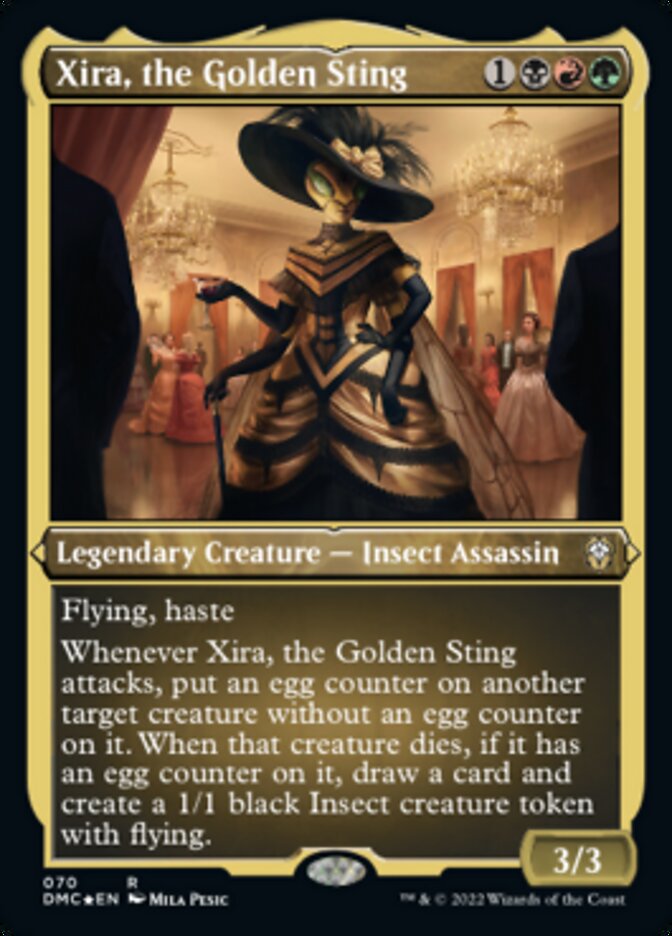 Xira, the Golden Sting (Foil Etched) [Dominaria United Commander] | Mindsight Gaming
