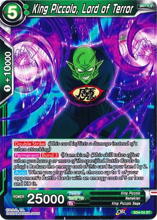 King Piccolo, Lord of Terror (Starter Deck - The Guardian of Namekians) [SD4-04] | Mindsight Gaming