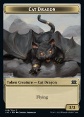 Cat Dragon // Eldrazi Scion Double-sided Token [Double Masters 2022 Tokens] | Mindsight Gaming