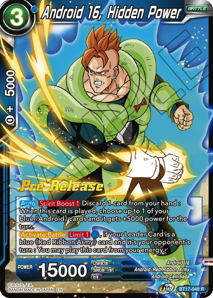 Android 16, Hidden Power (BT17-048) [Ultimate Squad Prerelease Promos] | Mindsight Gaming