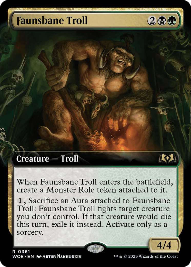 Faunsbane Troll (Extended Art) [Wilds of Eldraine] | Mindsight Gaming