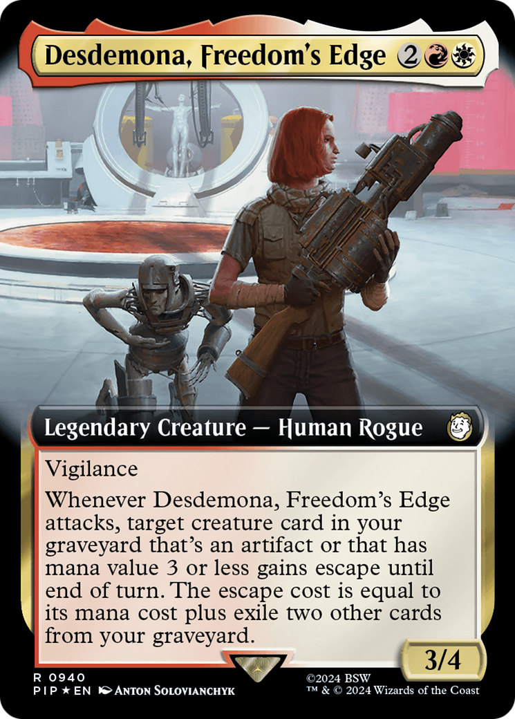 Desdemona, Freedom's Edge (Extended Art) (Surge Foil) [Fallout] | Mindsight Gaming