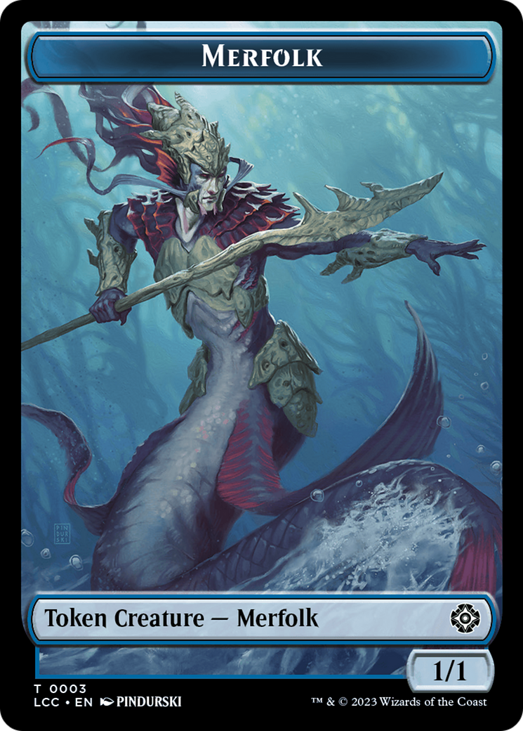 Beast // Merfolk (0003) Double-Sided Token [The Lost Caverns of Ixalan Commander Tokens] | Mindsight Gaming