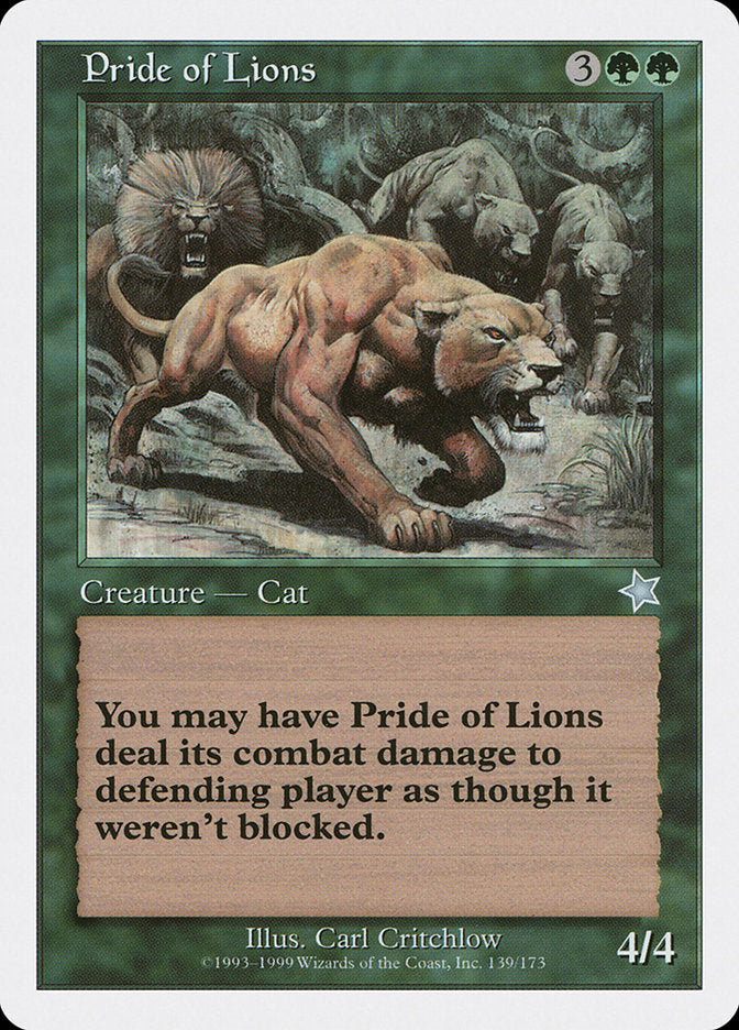 Pride of Lions [Starter 1999] | Mindsight Gaming