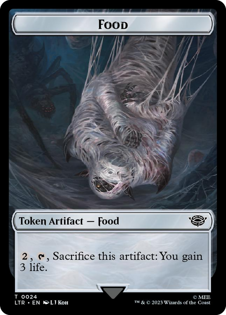 Tentacle // Food (0024) Double-Sided Token (Surge Foil) [The Lord of the Rings: Tales of Middle-Earth Tokens] | Mindsight Gaming