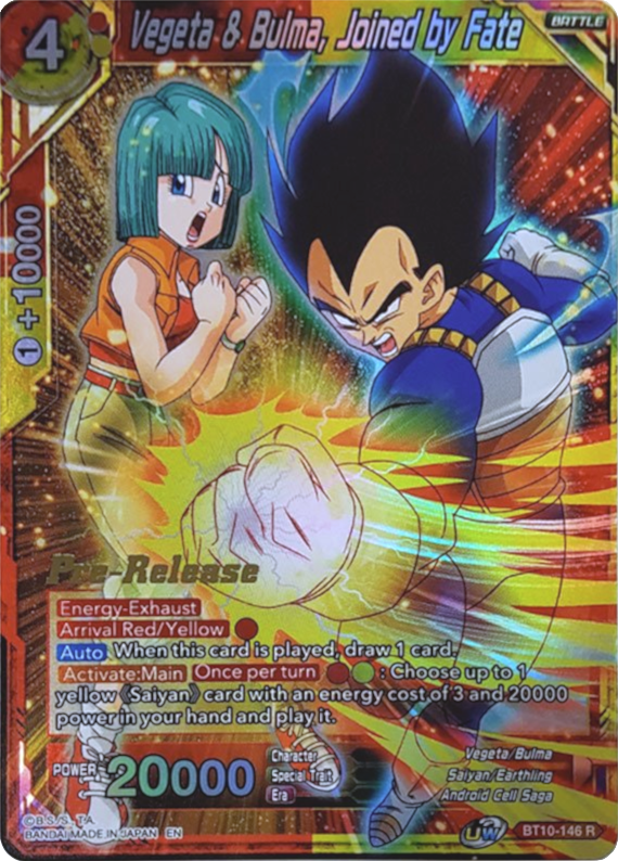 Vegeta & Bulma, Joined by Fate (BT10-146) [Rise of the Unison Warrior Prerelease Promos] | Mindsight Gaming