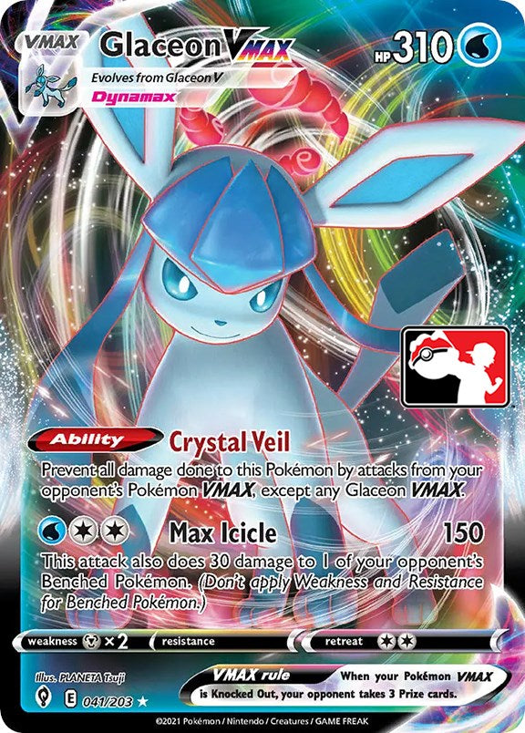 Glaceon VMAX (041/203) [Prize Pack Series One] | Mindsight Gaming
