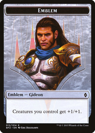 Emblem - Gideon, Ally of Zendikar [Battle for Zendikar Tokens] | Mindsight Gaming