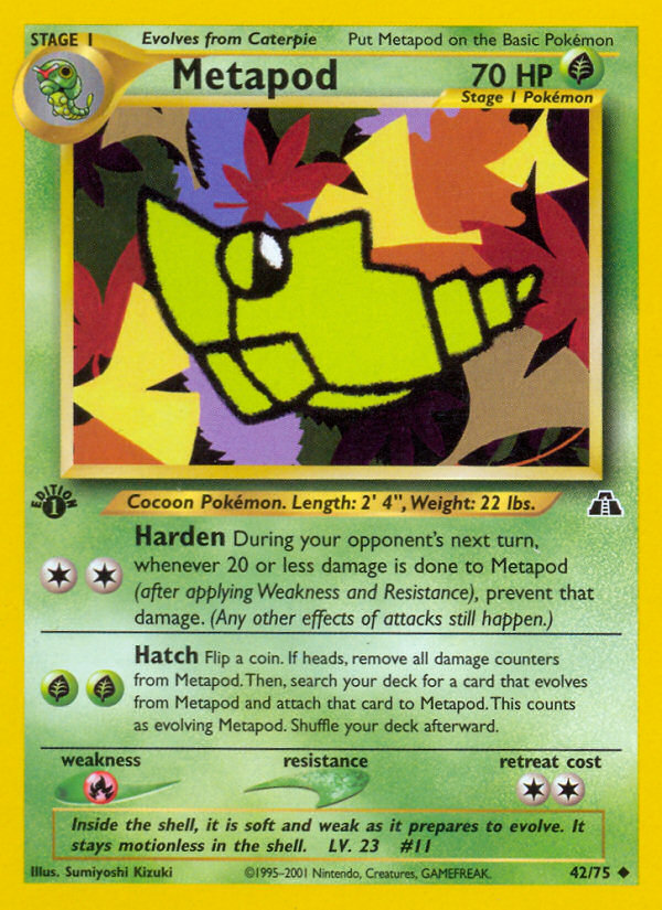 Metapod (42/75) [Neo Discovery 1st Edition] | Mindsight Gaming