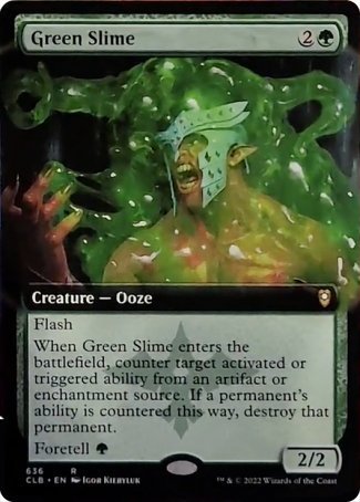 Green Slime (Extended Art) [Commander Legends: Battle for Baldur's Gate] | Mindsight Gaming