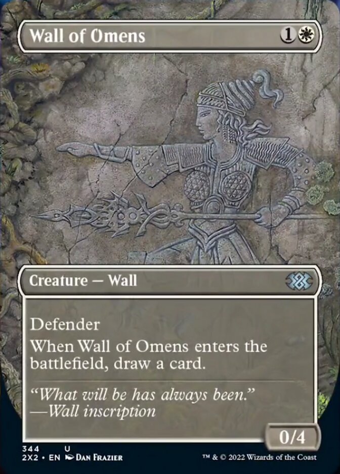 Wall of Omens (Borderless Alternate Art) [Double Masters 2022] | Mindsight Gaming