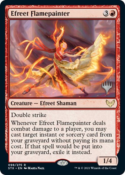 Efreet Flamepainter (Promo Pack) [Strixhaven: School of Mages Promos] | Mindsight Gaming