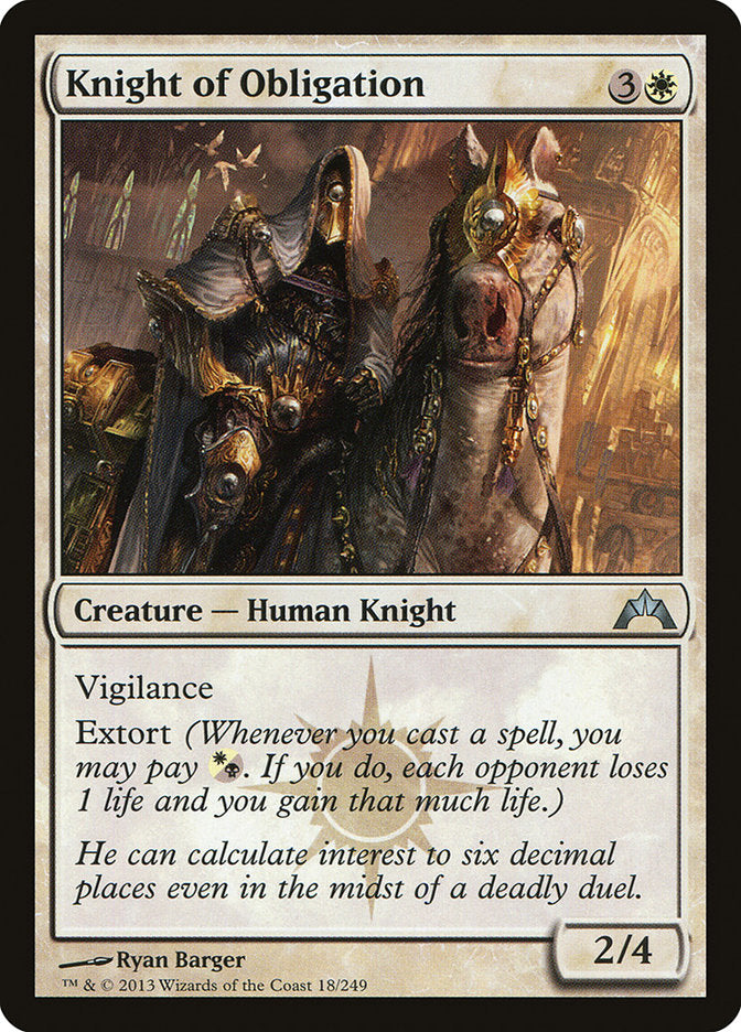 Knight of Obligation [Gatecrash] | Mindsight Gaming