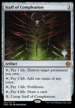 Staff of Compleation (Promo Pack) [Phyrexia: All Will Be One Promos] | Mindsight Gaming