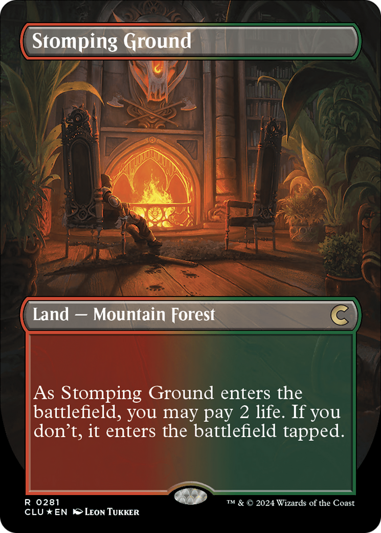 Stomping Ground (Borderless) [Ravnica: Clue Edition] | Mindsight Gaming