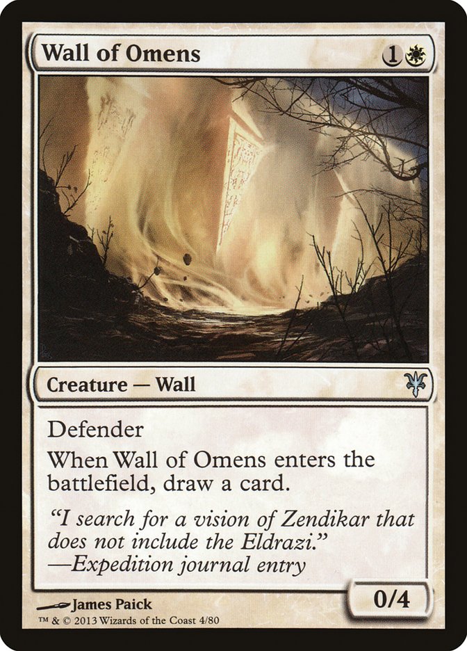 Wall of Omens [Duel Decks: Sorin vs. Tibalt] | Mindsight Gaming
