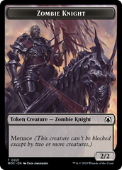 Zombie Knight // Human (6) Double-Sided Token [March of the Machine Commander Tokens] | Mindsight Gaming