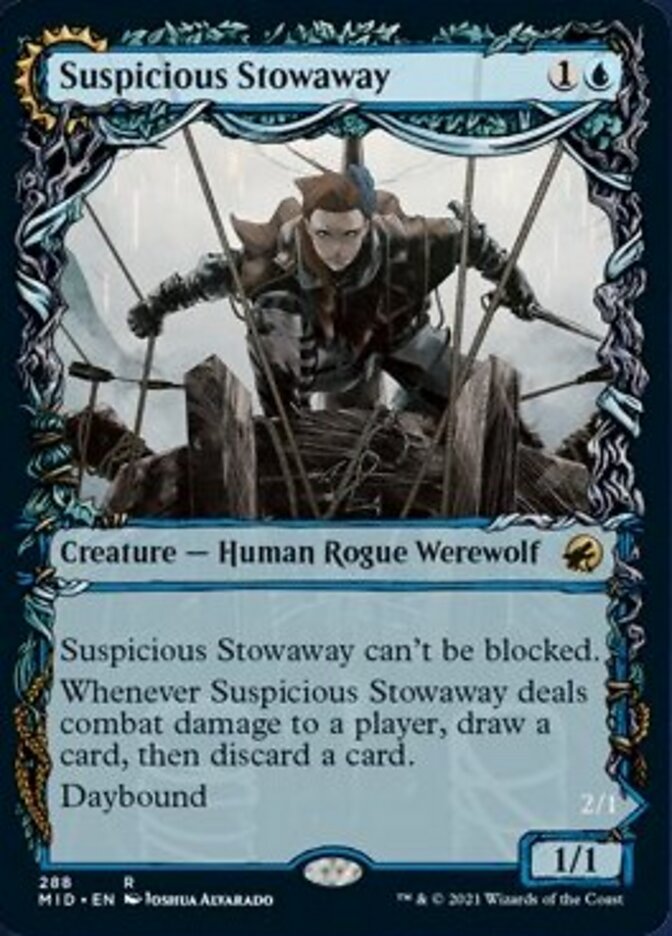 Suspicious Stowaway // Seafaring Werewolf (Showcase Equinox) [Innistrad: Midnight Hunt] | Mindsight Gaming