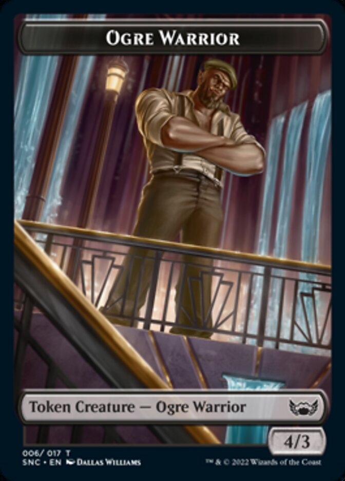 Treasure (014) // Ogre Warrior Double-sided Token [Streets of New Capenna Tokens] | Mindsight Gaming