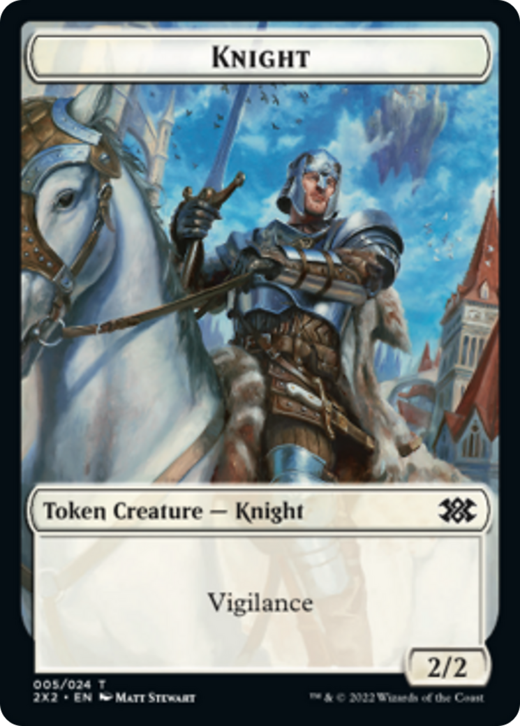 Elemental // Knight Double-sided Token [Double Masters 2022 Tokens] | Mindsight Gaming