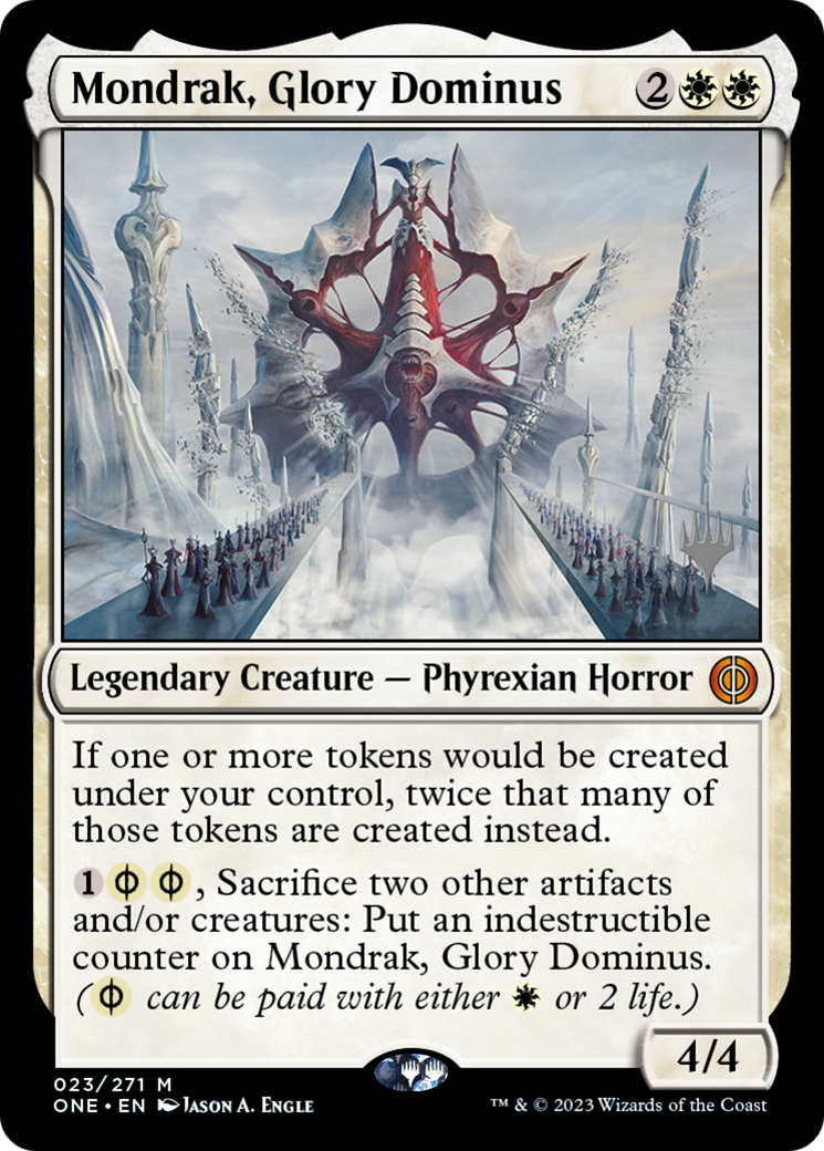 Mondrak, Glory Dominus (Promo Pack) [Phyrexia: All Will Be One Promos] | Mindsight Gaming