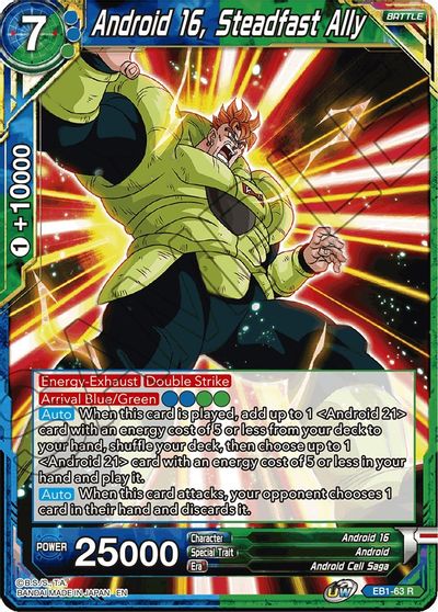 Android 16, Steadfast Ally (EB1-63) [Battle Evolution Booster] | Mindsight Gaming