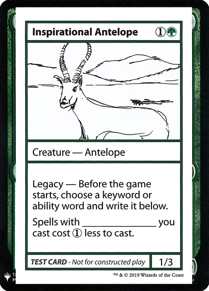Inspirational Antelope [Mystery Booster Playtest Cards] | Mindsight Gaming
