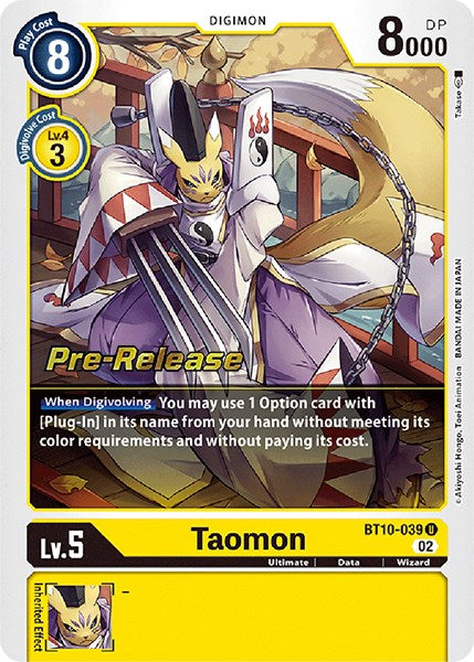 Taomon [BT10-039] [Xros Encounter Pre-Release Cards] | Mindsight Gaming