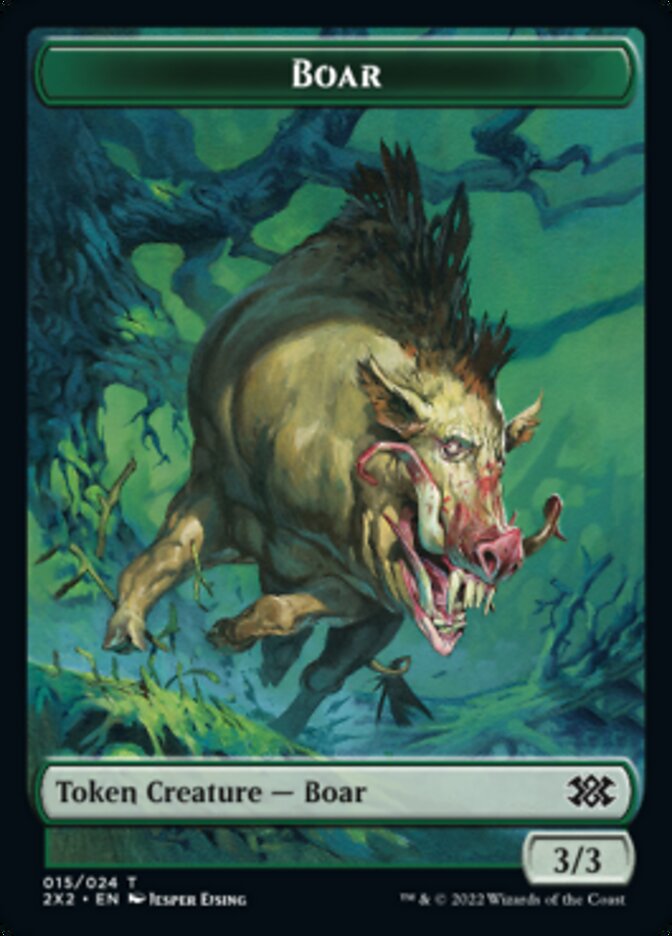 Boar // Vampire Double-sided Token [Double Masters 2022 Tokens] | Mindsight Gaming
