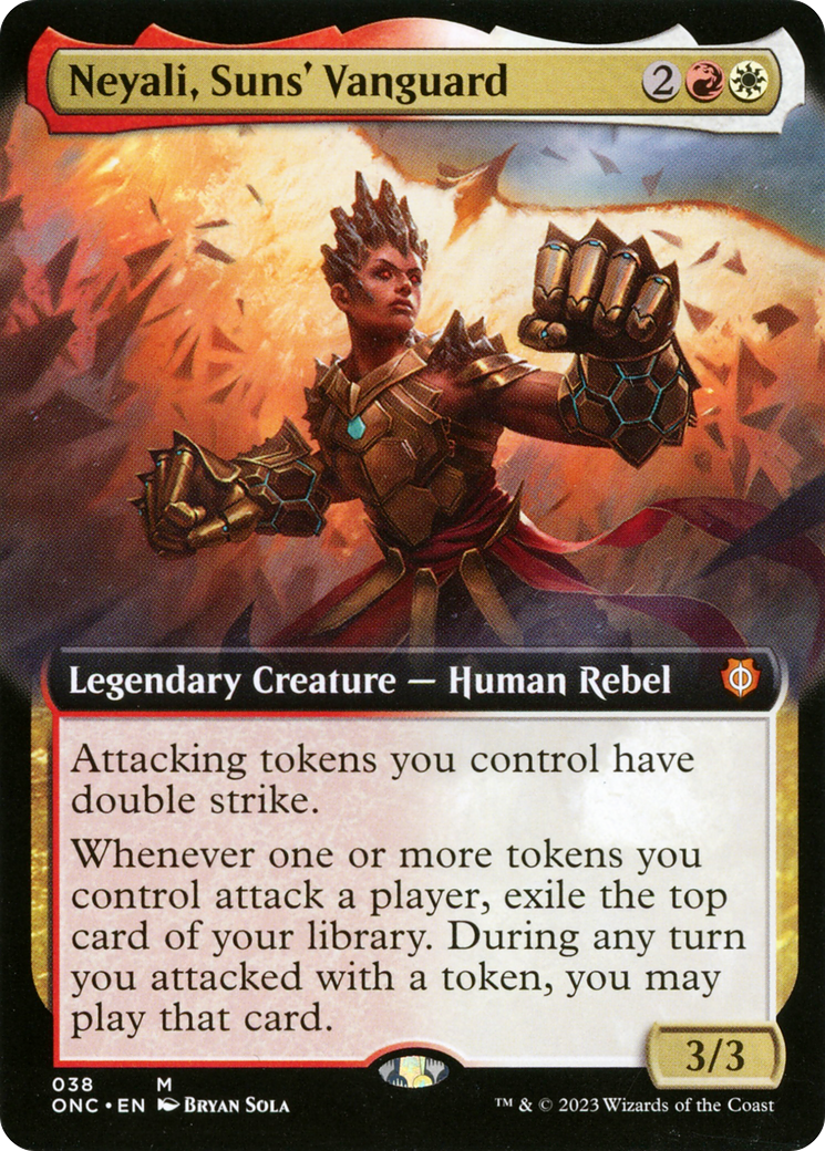Neyali, Suns' Vanguard (Extended Art) [Phyrexia: All Will Be One Commander] | Mindsight Gaming