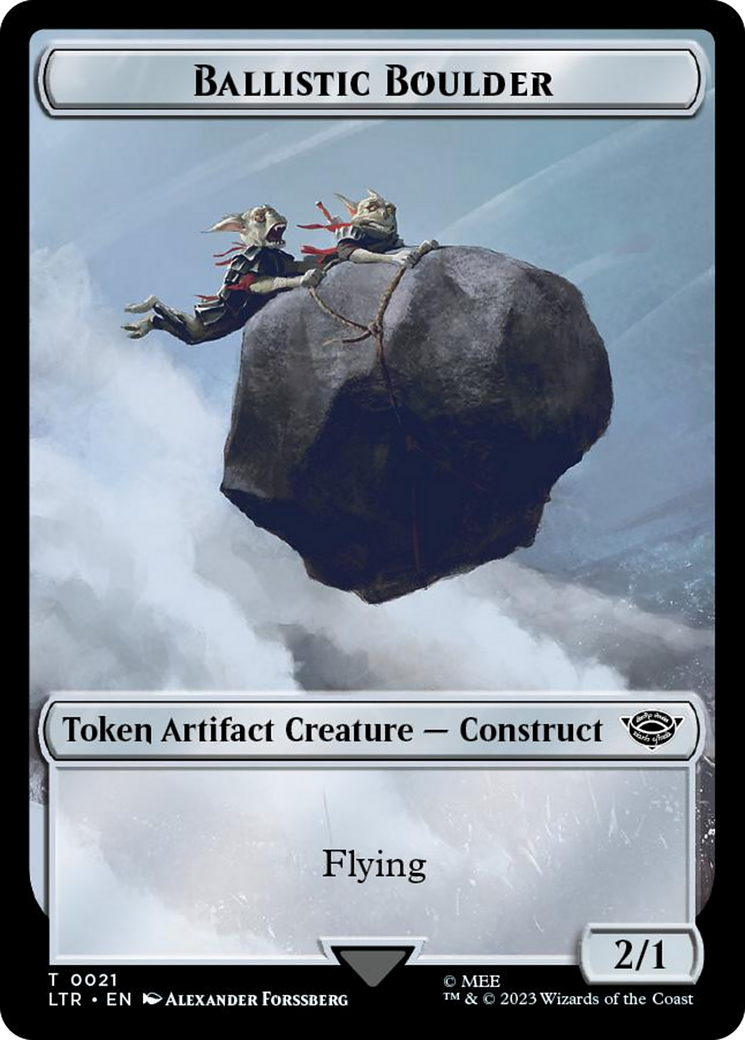 Ballistic Boulder // Food (0022) Double-Sided Token (Surge Foil) [The Lord of the Rings: Tales of Middle-Earth Tokens] | Mindsight Gaming