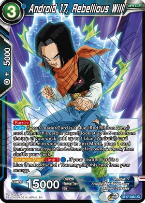 Android 17, Rebellious Will (BT17-046) [Ultimate Squad] | Mindsight Gaming
